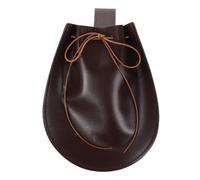 Homoyoyo Renaissance Belt Bag for Men PU Medieval Viking Drawstring Waist Pouch Durable Pirate Style Coin Purse Fantasy Accessory for LARP and Cosplay Brown