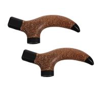 Homoyoyo Replaceable Grips Trekking and 2pcs Pole Wooden Handles with Support for Non- Suitable for Uneven Hands Wrists Outdoor Hiking and Outdoor Activities
