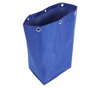 Homoyoyo Replacement Cleaning Cart Bag for Janitorial Carts Sturdy Blue Canvas Storage Bag with Hooks Reusable Cleaning Trolley Pouch and Trash Collection