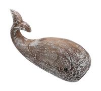Homoyoyo Resin Whale Sculpture Small 5.11X2.95' Coastal Beach Home Decor Ocean Theme Figurine Rustic Antique Whale Statue for Living Room Desk Centerpiece
