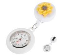 Homoyoyo Retractable Nurse Pocket Watch with Flower Design Decorative Clip Fob for Nurses Doctors Medical Students Unique Present for Nurses Day Practical Convenient Use