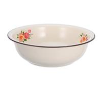 Homoyoyo Retro Enamel Mixing Basin Vintage Kitchen Bowl Thickened Scratch-Resistant Enamelware for Dough Mixing Washing and Multi-Purpose Use in Home and Restaurant