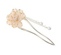 Homoyoyo Retro Enamel Peony Hair Stick Pin for Women Lightweight Vintage Chinese Hair Ornament with Sturdy Finish Elegant Floral Bun Pin for Wedding Party Daily Wear Traditional Costume