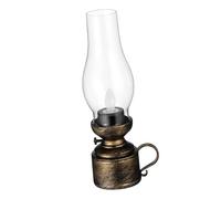 Homoyoyo Retro Flameless LED Kerosene Oil Lamp Vintage Style Indoor Decorative Lantern for Home Party Atmosphere Lightweight Plastic Material