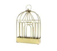 Homoyoyo Retro Iron Mosquito Coil Holder Bracket with Golden Birdcage Design, Fireproof Portable Incense Stand for Home Decoration and Indoor Use