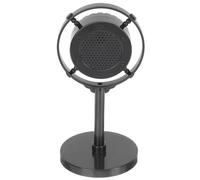 Homoyoyo Retro Microphone Prop Model Black Simulation Mic Decoration for Photography Live Streaming Party Role Play Table Ornament