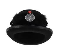 Homoyoyo Retro Steampunk Top Hat with Plume and Wing Elegant Halloween Cosplay Accessory for Parties Festivals and Carnival Events Unique Goth Cap for Unisex Costume Wear