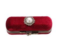 Homoyoyo Retro Velvet Lipstick Case with Mirror, Sturdy Makeup Organizer for Lipstick, Lip Gloss, and Lip Balm, Elegant Travel Cosmetic Storage Box a Gift Random Color