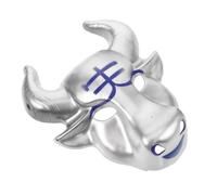 Homoyoyo Reusable Silver Cattle Head Mask for Comfortable Cosplay Masquerade Party Accessory for Carnival Halloween and Themed Festivities