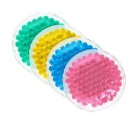 Homoyoyo Reusable Small Round Gel Ice Packs for Face and Eyes 4pcs Hot and Cold Therapy Packs for Injuries and Fatigue Relief Kids and Adults Pain Relief