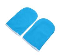 Homoyoyo Reusable Washable Polyester Wax Moistening Gloves Hand Care Cover for Spa Massage Salon Use Blue Hand Mask Gloves
