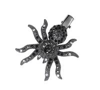 Homoyoyo Rhinestone Spider Hair Clip Eye Catching Accessory for Women for Halloween Festivals and Parties Elegant Design Comfortable Fit for Art Photography