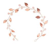 Homoyoyo Rose Gold Rhinestone Leaf Wedding Headband for Bride Delicate Bridal Hair Accessory with Soft Chain Elegant Hair Vine for Womens Updo Styles Special Occasions
