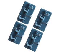 Homoyoyo Rotatable Adhesive Closet Hooks 4 Pcs Navy Blue ABS Self-Adhesive Hooks for Hanging Towels Scarves in Home and Office