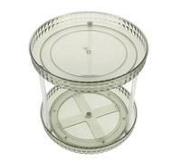 Homoyoyo Rotatable Makeup Organizer Tray with Large Capacity Multi Purpose Cosmetic and Bathroom Storage Holder for Skincare Jewelry and Seasoning Jars Convenient Vanity Countertop Access