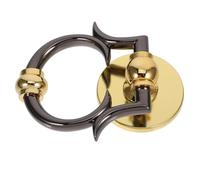 Homoyoyo Rustic Zinc Alloy Door Knocker with Crisp Sound European Style Gate Ring Pull Handle for Front Doors Elegant Metal Hardware Enhancing Entrance Aesthetic