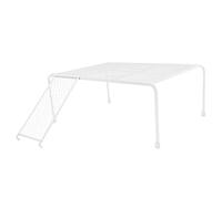 Homoyoyo Rutin Chicken Platform Iron Pet Rack with Wear Resistance and Strong Stability, White Decorative Chicken Coop Platform Suitable for Pet Feeding and Jumping