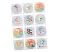Homoyoyo Safe Infant Stickers Baby Monthly Milestone Stickers Set Month Baby Marker Signs for Newborn Mile Cards