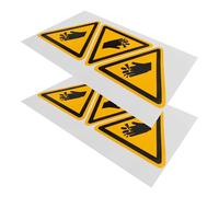 Homoyoyo Safety Warning Stickers for Machinery 6Pcs Waterproof Adhesive Labels with Visible Cut Hand Symbol Injury Prevention for Electrical Equipment Use in Industrial Plants