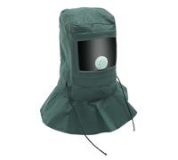 Homoyoyo Sandblasting Hood Shawl with Oxford Cloth Face Cover Industrial Dust Protective Sanding Hat for Grinding and Spray Painting Safety Green