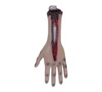 Homoyoyo Scary Bloody Fake Severed Hand PU Material Lightweight Halloween Decoration for Haunted Houses Parties Pranks Realistic Broken Arm Horror Body Part Prop