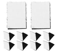 Homoyoyo Self-Adhesive Hook and Loop Tape Black Nylon Double-Sided Patch 20x30mm 100 Pairs for Carpet Fixing, Upholstery, Tool and Garden Storage, Craft Projects, Non-Slip Rug and Bed Sheet