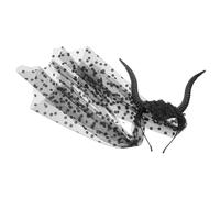 Homoyoyo Sheep Costume Adult Goth Headpiece Goat Horns Cosplay Halloween Horn Antler Headband Halloween Evil Witch Headwear Hoop Party Shape Gothic Fancy Lamb DIY Woman Black