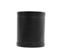 Homoyoyo Silent Dice Cup Set with Pu Leather and Pvc Material, Sound Reduction and Broken Resistance Features, for Camping and Outdoor Board Games, Suitable for Adults, Black Colour