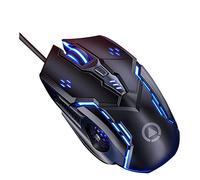 Homoyoyo Silent Wired Gaming Mouse with 6d Key Layout and Seven-color Breathing Light, Abs Material Computer Accessory USB Mouse for Home and Office Use
