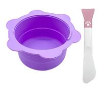 Homoyoyo Silicone Foldable Facial Mask Bowl 2pcs Set with Wax Melting Inner Pot and Mask Mixing Scraper for Hair Removal Wax Warmer and Beauty DIY Care