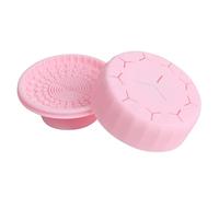 Homoyoyo Silicone Makeup Brush Cleaner Box with Dual-use Sponge for Wet and Dry Cleaning, Pink Makeup Brush Cleaning Mat Suitable for Professional and Home Beauty Tools