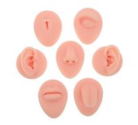 Homoyoyo Silicone Simulation Piercing Body Part Model for Practice Includes Silicone Mouth Model Ear and Eye Nose for Tattoo Education