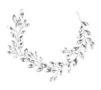 Homoyoyo Silver Rhinestone Bridal Headpiece Wedding Bride Hair Band Comfortable Wearing Light Weight Simple Classic Style Suitable for Graduation Masquerade