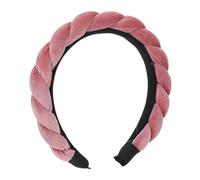 Homoyoyo Simplicity Velvet Braid Headband for Women Comfortable Durable Hair Accessory for Daily Wear Work School and Parties Elegant Design Pink