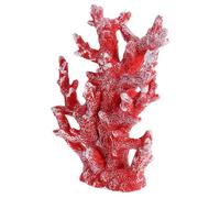 Homoyoyo Simulation Resin Coral Ornament with Fine Workmanship Red Resin Material Adds Natural Atmosphere for Fish Tank and Aquarium for Desktop Decoration and Fish Tank Landscaping