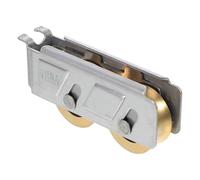 Homoyoyo Sliding Door Roller Assembly Sliding Patio Door Roller Replacement 2pcs with Stainless Steel Shell and Double Copper Wheel, 22mm Diameter with Ball Bearing and Groove Design