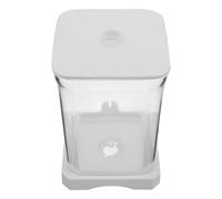 Homoyoyo Small Rectangular Fish Tank for Office Desk - 17.5X14.3Cm Compact Desktop Aquarium with Feeding Holes, Ecological Mini Fish Bowl Suitable for Betta, Goldfish, Shrimp, and Jellyfish