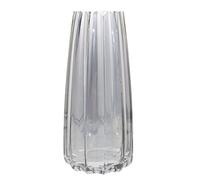 Homoyoyo Smoky Grey Vertical Glass Vase Hydroponic Flower Container for Office Home Decor