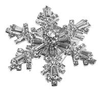 Homoyoyo Snowflake Charm Decorative Pin Elegant Metal Rhinestone Versatile Use Enhances Overall Look Women Wedding Clothing Accessory