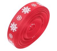 Homoyoyo Snowflake Christmas Decor Ribbon Wide Premium DIY Gift Wrapping Ribbon for Holiday Decorations Smooth Surface Non Fading Material for Crafting and Bouquet Packaging