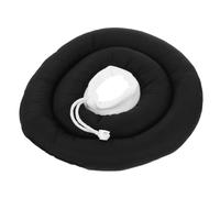 Homoyoyo Soft Elizabethan Dog Neck Donut Collar, Waterproof Protective Recovery Cone for Small Dogs and Cats, Comfortable Anti-lick Black S Size 25cm for Post-surgery Healing