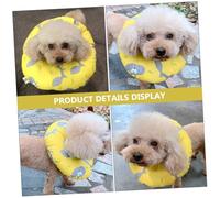 Homoyoyo Soft Surgery Collar for Cats and Dogs Anti-bite Pet Wound Healing Collar Lightweight Washable Protective Elizabethan Neckwear Cute Yellow Fox Design for Pets