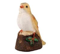 Homoyoyo Solar Powered Resin Robin Bird Statue with Solar Light, Outdoor Garden and Patio Decoration, Small Lawn Night Light for Balcony and