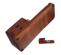 Homoyoyo Solid Ashtray Tray Set with Drawer Vintage Carved Cigar Stand Holder and Whiskey Glass Rack for Home Bar Office Outdoor Use Large Storage Stable Support Easy Maintenance