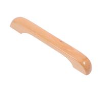 Homoyoyo Solid Wood Cabinet Pull Handle for Drawers, Arced 128mm | Natural Finish, Smooth Polished Surface, Simple Rustic Style, for Bathroom Vanity Drawers and Furniture Repair