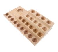 Homoyoyo Solid Wood Essential Oil Bottle Organizer Display Rack with Holes for Aromatherapy Storage Capacity Wooden Shelf for Home Spa Yoga Studio Use