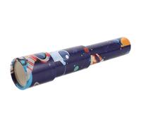 Homoyoyo Space Themed Paper Telescope Cartoon Three Section Monocular Science for Boys and Clear Viewing Educational Pretend Play Preschool and Kindergarten