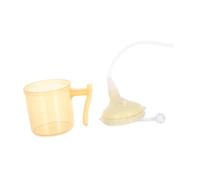 Homoyoyo Spill Adult Sippy Cup with Straw and Lid for Bedridden Patients Nursing Cup for Elderly with Ergonomic Handle Choking Prevention Clear Measurement Reusable Feeding Mug for Disabled