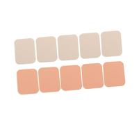 Homoyoyo Square Makeup Puff 10pcs Set, Multipurpose Cosmetic Powder Pads for Face Care, Comfortable Portable Makeup Sponge for Girls, Includes White and Skin Tone Colors