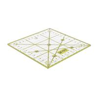 Homoyoyo Square Quilting Ruler with Black Green Grid Lines for Precise Patchwork Sewing Crafting Premium Plastic DIY Tool Suitable for Left Right Hand Use